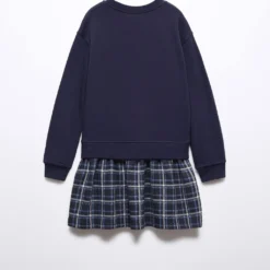 Robe Sweat-shirt Jupe Carreaux 7 Robe Sweat-shirt Jupe Carreaux -Promos Chaudine Magasin 57064403 56 R