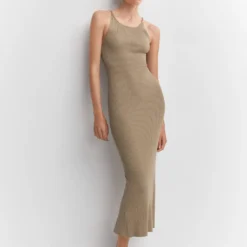 Robe Fendue Maille Côtelée -Promos Chaudine Magasin 57064425 37 D2