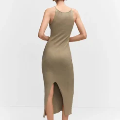 Robe Fendue Maille Côtelée -Promos Chaudine Magasin 57064425 37 R