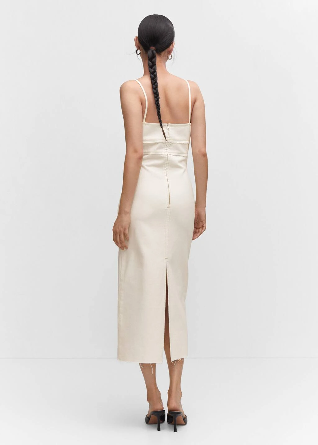 Robe En Jean Détail Coutures 3 Robe En Jean Détail Coutures – Image 3