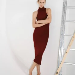 Robe Midi Col Montant -Promos Chaudine Magasin 57067125 78 D6