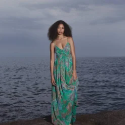 Robe Imprimée Dos Nu -Promos Chaudine Magasin 57071114 43 D6