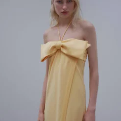 Robe Cache-cœur Col Nœud