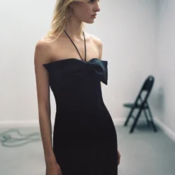 Robe Cache-cœur Col Nœud -Promos Chaudine Magasin 57071173 99 D6