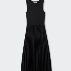 Robe Maille Côtelée Jupe Plissée -Promos Chaudine Magasin 57071175 99 B