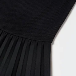 Robe Maille Côtelée Jupe Plissée -Promos Chaudine Magasin 57071175 99 D8