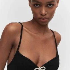 Robe Maille Détail Strass -Promos Chaudine Magasin 57072516 99 D1