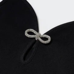 Robe Maille Détail Strass -Promos Chaudine Magasin 57072516 99 D8