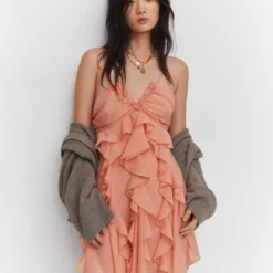 Robe Volants Lyocell -Promos Chaudine Magasin 57073819 25 D2