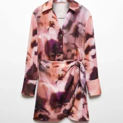 Robe Croisée En Imprimé Fleuri -Promos Chaudine Magasin 57075812 85 B