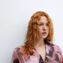 Robe Croisée En Imprimé Fleuri -Promos Chaudine Magasin 57075812 85 D1