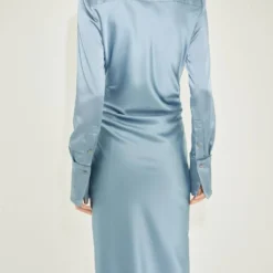 Robe Chemise Ajustée Satinée -Promos Chaudine Magasin 57076025 50 R