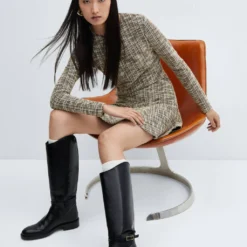 Robe Tweed Chinée 11 Robe Tweed Chinée -Promos Chaudine Magasin 57077731 08 D2