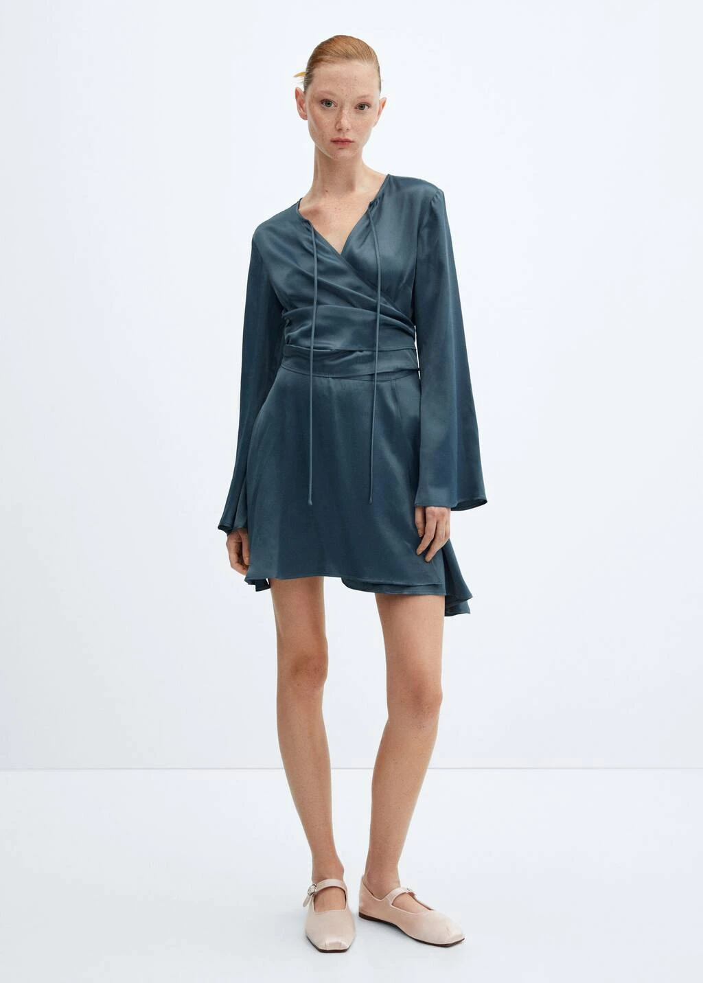 Robe Cache-cœur Satinée 2 Robe Cache-cœur Satinée – Image 2