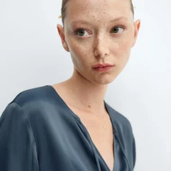 Robe Cache-cœur Satinée 10 Robe Cache-cœur Satinée -Promos Chaudine Magasin 57078276 59 D1