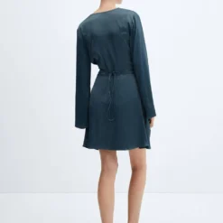 Robe Cache-cœur Satinée 9 Robe Cache-cœur Satinée -Promos Chaudine Magasin 57078276 59 R