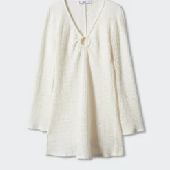 Robe Texturée Détail Anneau -Promos Chaudine Magasin 57081174 05 B