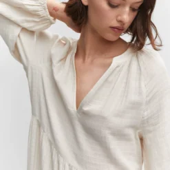 Robe Maxi Coton Col V -Promos Chaudine Magasin 57082878 05 D1