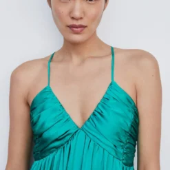 Robe Satinée Froncée 16 Robe Satinée Froncée -Promos Chaudine Magasin 57082883 46 D1