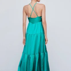 Robe Satinée Froncée 15 Robe Satinée Froncée -Promos Chaudine Magasin 57082883 46 R