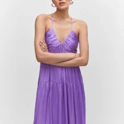 Robe Satinée Froncée 19 Robe Satinée Froncée -Promos Chaudine Magasin 57082883 68