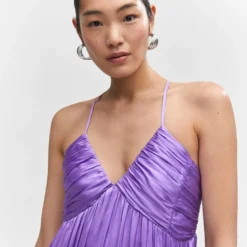 Robe Satinée Froncée 22 Robe Satinée Froncée -Promos Chaudine Magasin 57082883 68 D1