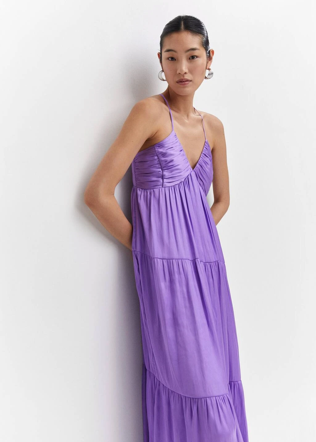 Robe Satinée Froncée 11 Robe Satinée Froncée – Image 11