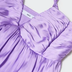 Robe Satinée Froncée 24 Robe Satinée Froncée -Promos Chaudine Magasin 57082883 68 D8