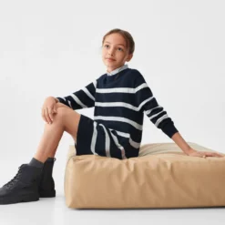 Robe En Maille à Rayures -Promos Chaudine Magasin 57083256 56 D2