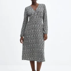 Robe Texturée Imprimée 34 Robe Texturée Imprimée -Promos Chaudine Magasin 57083799 99 D3