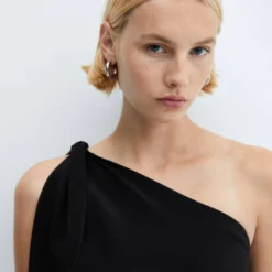 Robe Asymétrique Nœud -Promos Chaudine Magasin 57083814 99 D1