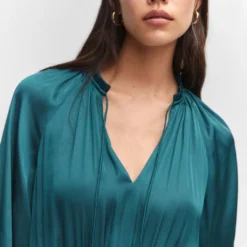 Robe Satinée Manches Bouffantes 12 Robe Satinée Manches Bouffantes -Promos Chaudine Magasin 57084762 59 D1