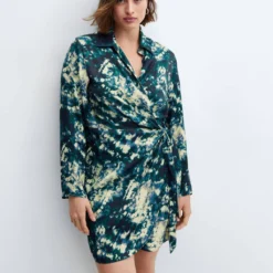 Robe Tie And Dye Détail Nœud -Promos Chaudine Magasin 57086024 43 D4