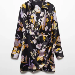 Robe Satinée En Imprimé Fleuri -Promos Chaudine Magasin 57086317 99 B