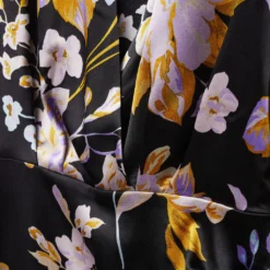 Robe Satinée En Imprimé Fleuri -Promos Chaudine Magasin 57086317 99 D8