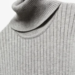 Robe Midi Maille Côtelée Col Montant -Promos Chaudine Magasin 57087730 91 D8