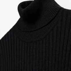 Robe Midi Maille Côtelée Col Montant -Promos Chaudine Magasin 57087730 99 D8