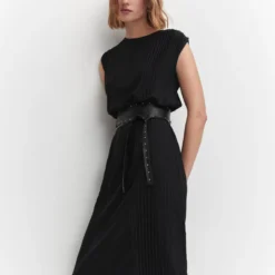 Robe Détails Plissés -Promos Chaudine Magasin 57090762 99 D2