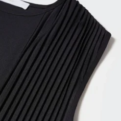 Robe Détails Plissés -Promos Chaudine Magasin 57090762 99 D8