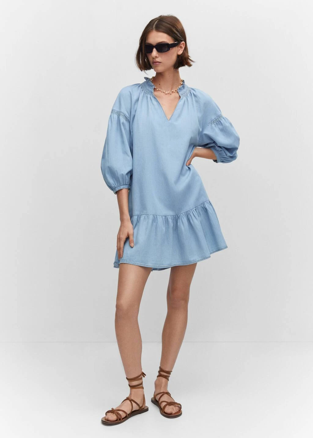 Robe Volant Manches Bouffantes 2 Robe Volant Manches Bouffantes â Image 2