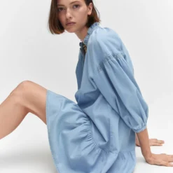 Robe Volant Manches Bouffantes 11 Robe Volant Manches Bouffantes -Promos Chaudine Magasin 57092506 TC D2