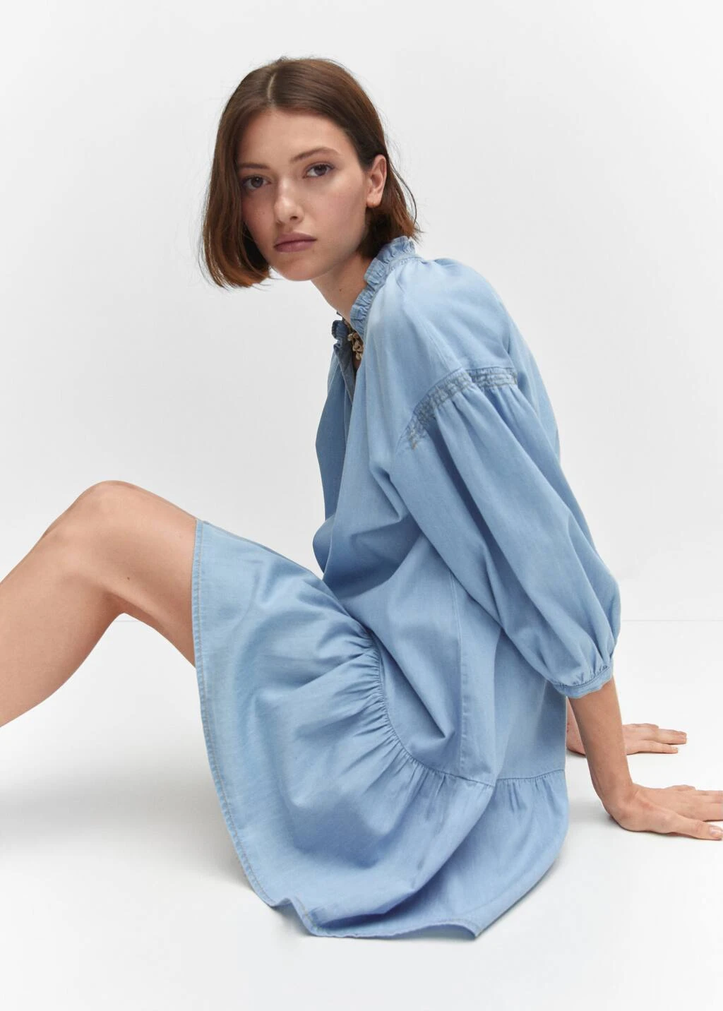 Robe Volant Manches Bouffantes 5 Robe Volant Manches Bouffantes â Image 5