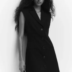 Robe Style Gilet Boutons -Promos Chaudine Magasin 57093798 99 D6