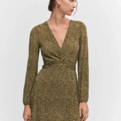 Robe Courte Imprimée Nœud