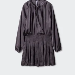 Robe Plissée Satinée -Promos Chaudine Magasin 57093803 95 B