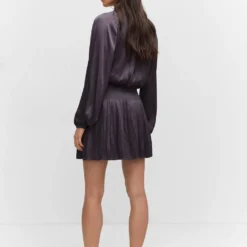 Robe Plissée Satinée -Promos Chaudine Magasin 57093803 95 R