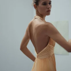 Robe Plissée Détail Nœud -Promos Chaudine Magasin 57095149 08 D1