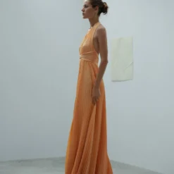 Robe Plissée Détail Nœud -Promos Chaudine Magasin 57095149 08 D2