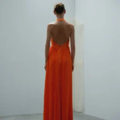 Robe Plissée Détail Nœud -Promos Chaudine Magasin 57095149 20 R