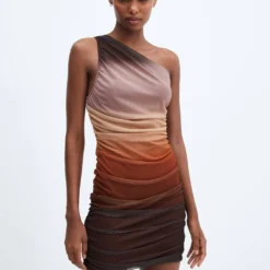 Robe Drapée Dégradée